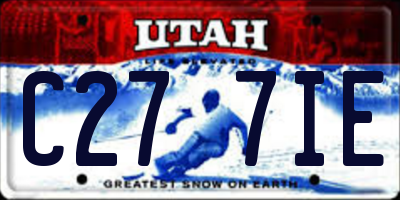 UT license plate C277IE