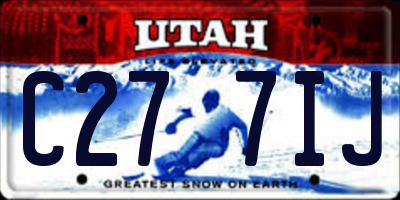 UT license plate C277IJ