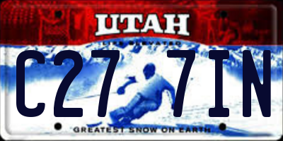 UT license plate C277IN