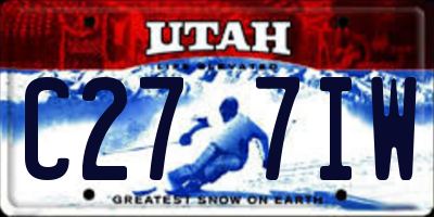 UT license plate C277IW