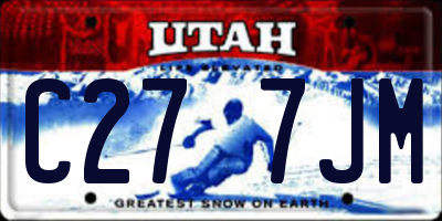 UT license plate C277JM