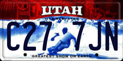UT license plate C277JN