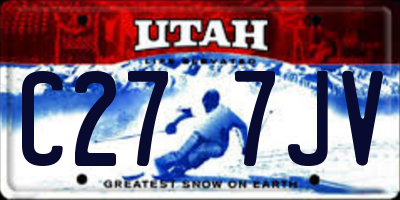 UT license plate C277JV