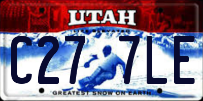 UT license plate C277LE