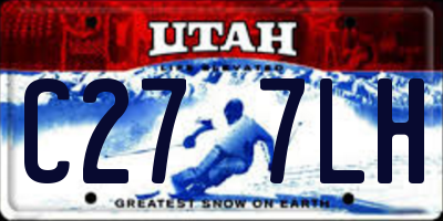 UT license plate C277LH