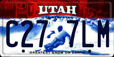 UT license plate C277LM