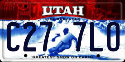 UT license plate C277LO