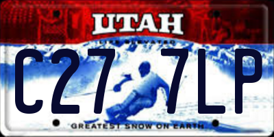 UT license plate C277LP
