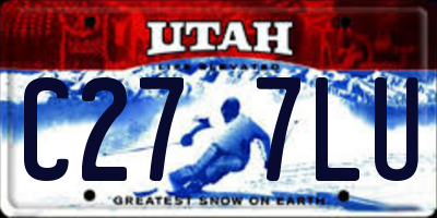 UT license plate C277LU