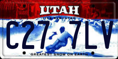 UT license plate C277LV