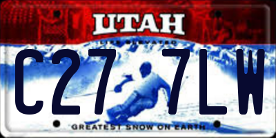 UT license plate C277LW
