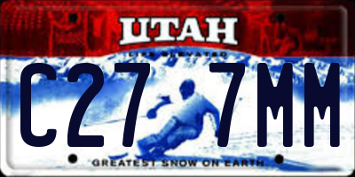 UT license plate C277MM