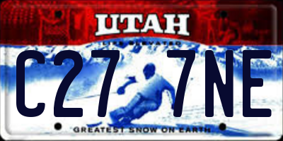UT license plate C277NE