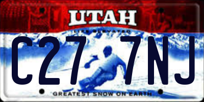 UT license plate C277NJ