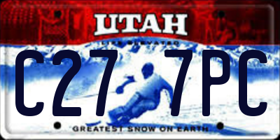 UT license plate C277PC