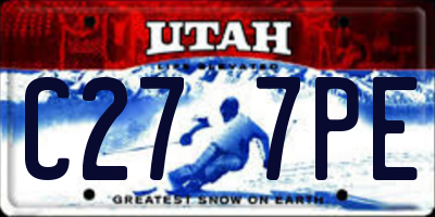 UT license plate C277PE