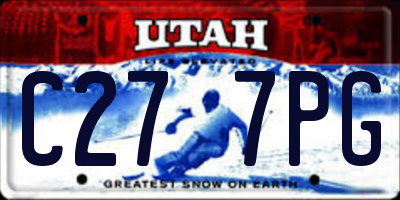 UT license plate C277PG