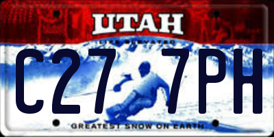 UT license plate C277PH
