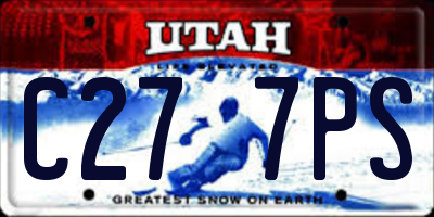 UT license plate C277PS