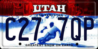 UT license plate C277QP