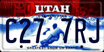 UT license plate C277RJ
