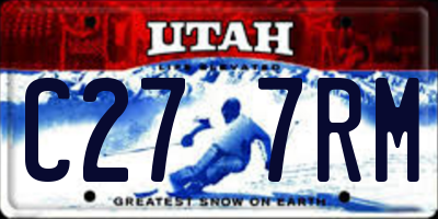 UT license plate C277RM