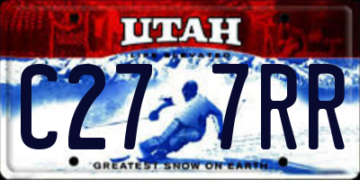 UT license plate C277RR