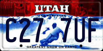 UT license plate C277UF