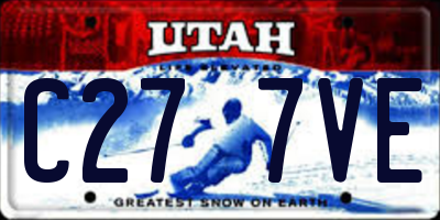 UT license plate C277VE