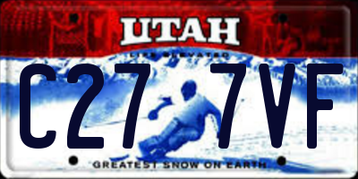 UT license plate C277VF