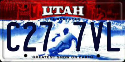 UT license plate C277VL