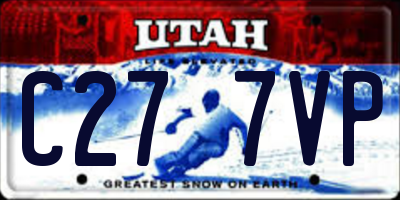UT license plate C277VP