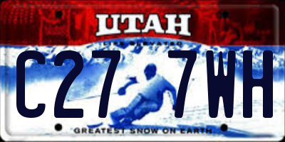 UT license plate C277WH