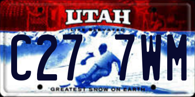 UT license plate C277WM