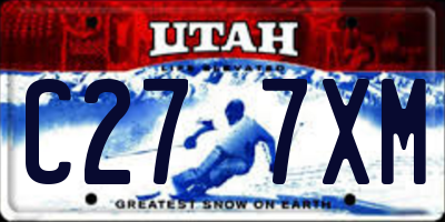 UT license plate C277XM