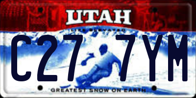 UT license plate C277YM