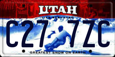 UT license plate C277ZC