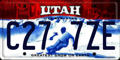 UT license plate C277ZE