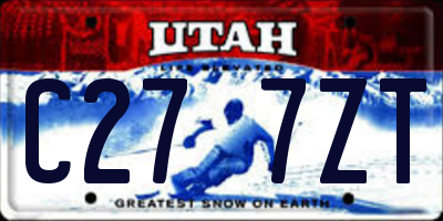 UT license plate C277ZT