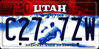 UT license plate C277ZW