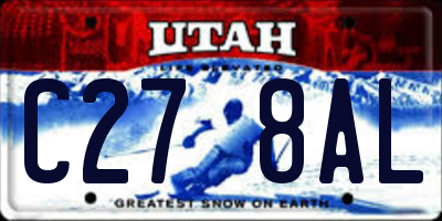 UT license plate C278AL