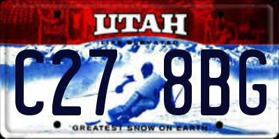 UT license plate C278BG