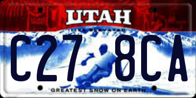 UT license plate C278CA