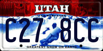 UT license plate C278CC
