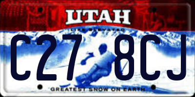 UT license plate C278CJ