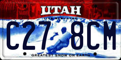 UT license plate C278CM