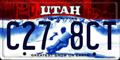 UT license plate C278CT