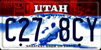 UT license plate C278CY