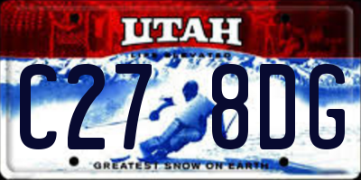 UT license plate C278DG