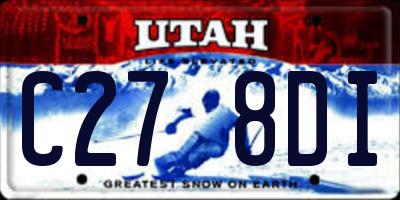 UT license plate C278DI